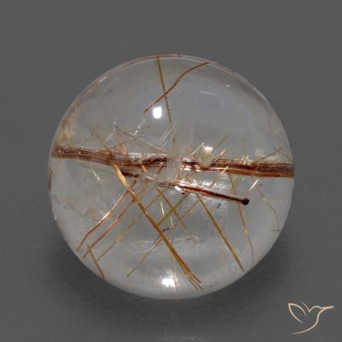 3.69 ct Round Rutile Quartz, 10.9 mm From India, Photo A
