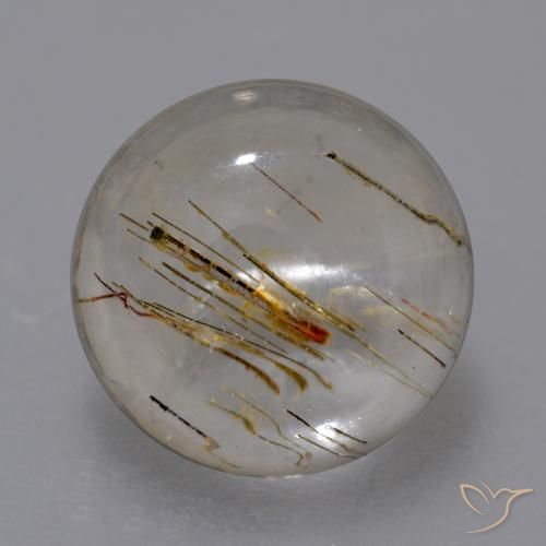5,88 ct runder Rutilquarz, 12,1 mm aus Indien, Photo A