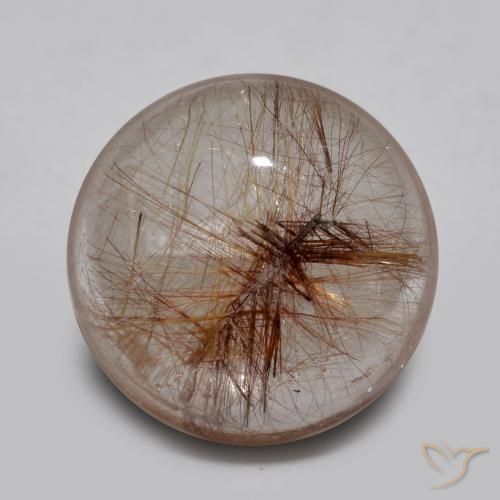 4.63 ct Round Rutile Quartz, 11.2 mm From India, Photo A