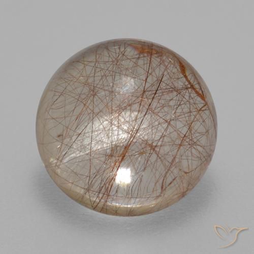 4.02 ct Round Rutile Quartz, 10.3 mm From India, Photo A