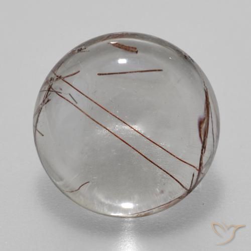 6.08 ct Round Rutile Quartz, 12.1 mm From India, Photo A