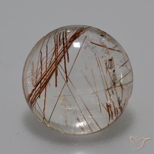 6.52 ct Round Rutile Quartz, 13.1 mm From India, Photo A