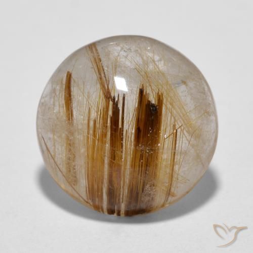 4.31 ct Round Rutile Quartz, 11.2 mm From India, Photo A