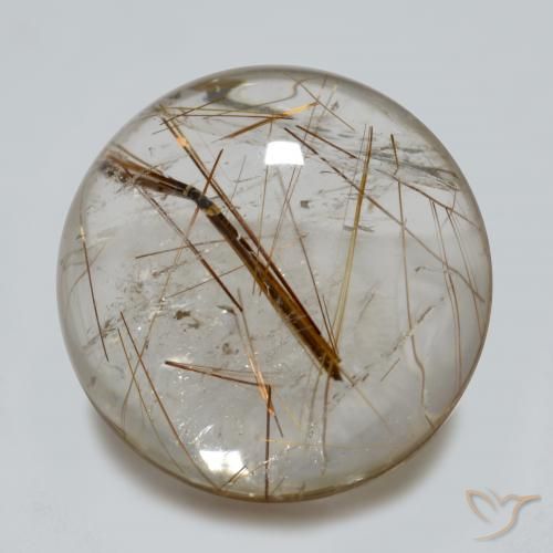 5.07 ct Round Rutile Quartz, 11.2 mm From India, Photo A