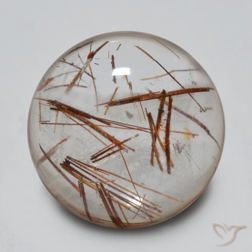 4.51 ct Round Rutile Quartz, 10.1 mm From India, Photo A