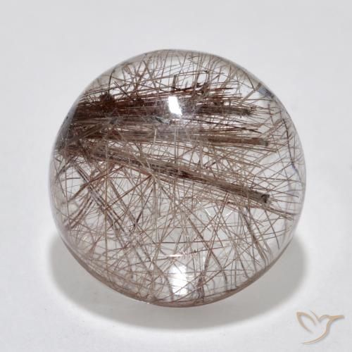 Quartz rutile rond de 6,05 ct, 11,1 mm d'Inde, Photo A