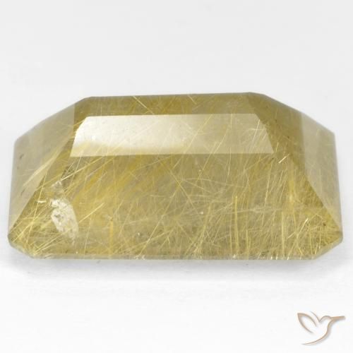 Rutile Quartz Gemstone in 25 x 18 mm (calibrated) Size for Sale, Rutile Quartz Stone in Light Gold Color