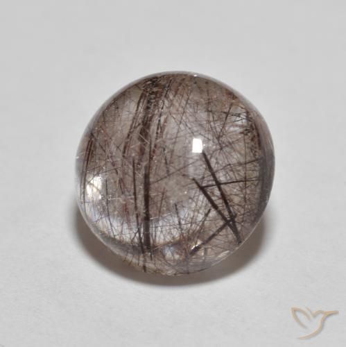 3.25 ct Brown Rutile Quartz Stone, Natural Rutile Quartz in Round Cabochon Shape for Sale
