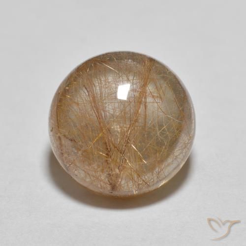 3.21ct Natural Warm Brown Rutile Quartz, Round, Transparent