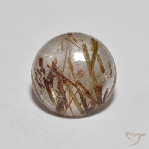 2.02ct Natural Very Light Brown Rutile Quartz, Round, Transparent