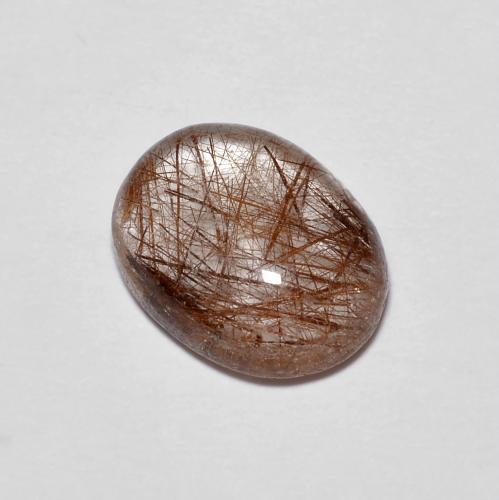 1,95ct Ovale cabochon marrone Quarzo rutilato dall'India, Dimension 9,3 x 7,2mm, Natural non trattati Gemstone, Transparent Clarity, 1 piece Quarzo rutilato in Marrone scuro Color, Mohs Hardness of 7 adatto per gioielli da indossare ogni giorno, Photo A