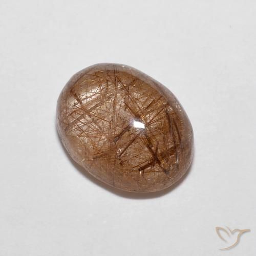2.2 ct Oval Rutile Quartz, 9.1 x 7 mm From India, Photo A