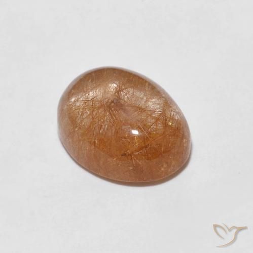 2.06ct Natural Very Light Brown Rutile Quartz, Oval, Transparent
