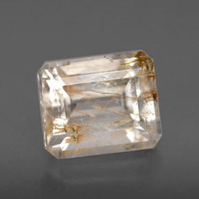 4.79 ct Yellow Rutile Topaz Stone, Natural Rutile Topaz in Octagon Facet Shape for Sale