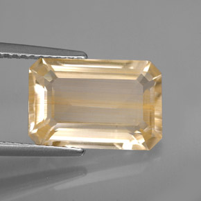 6.19 ct Yellow Rutile Topaz Stone, Natural Rutile Topaz in Octagon Facet Shape for Sale