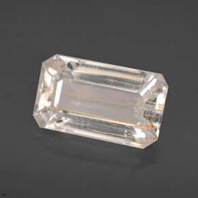 4.64 ct Yellow Rutile Topaz Gemstone, Rutile Topaz Gem in Octagon Facet Shape for Sale.