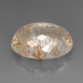 Rutile Topaz Gemstone in 21 x 15.3 mm Size for Sale, Rutile Topaz Stone in Golden Color