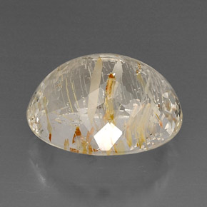 Rutile Topaz Gemstone in 18.4 x 14.9 mm Size for Sale, Rutile Topaz Stone in Golden Color