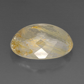 Rutile Topaz Gemstone in 21.2 x 15.5 mm Size for Sale, Rutile Topaz Stone in Golden Color
