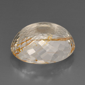 Rutile Topaz Gemstone in 20 x 16.5 mm Size for Sale, Rutile Topaz Stone in Golden Color