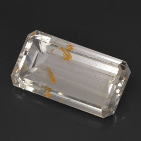 38.99 ct Yellow Rutile Topaz Stone, Natural Rutile Topaz in Octagon Facet Shape for Sale