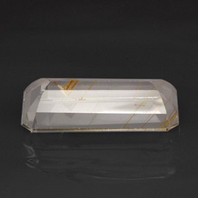 Rutile Topaz Gemstone in 28.3 x 15.2 mm Size for Sale, Rutile Topaz Stone in Golden Color