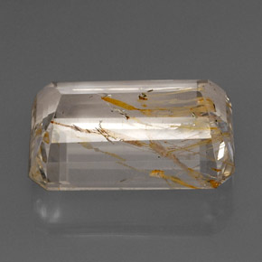 Rutile Topaz Gemstone in 23.1 x 15.4 mm Size for Sale, Rutile Topaz Stone in Golden Color