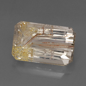 22.46 ct Yellow Rutile Topaz Stone, Natural Rutile Topaz in Octagon Facet Shape for Sale