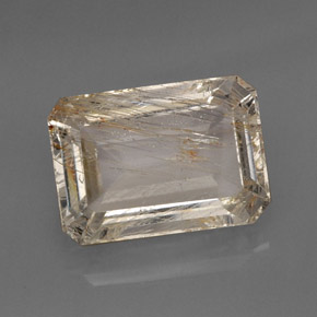 20.31 ct Yellow Rutile Topaz Stone, Natural Rutile Topaz in Octagon Facet Shape for Sale