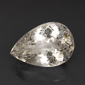 28.45 ct Yellow Rutile Topaz Stone, Natural Rutile Topaz in Pear Facet Shape for Sale