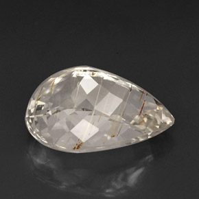 Rutile Topaz Gemstone in 22.4 x 15.2 mm Size for Sale, Rutile Topaz Stone in Golden Color