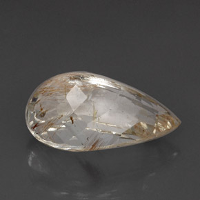 Rutile Topaz Gemstone in 21.3 x 12.9 mm Size for Sale, Rutile Topaz Stone in Golden Color