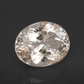 9.61 ct Yellow Rutile Topaz Stone, Natural Rutile Topaz in Oval Facet Shape for Sale