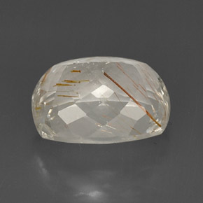 Rutile Topaz Gemstone in 14.1 x 11.8 mm Size for Sale, Rutile Topaz Stone in Golden Color
