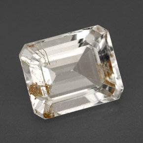 7.51 ct Yellow Rutile Topaz Stone, Natural Rutile Topaz in Octagon Facet Shape for Sale