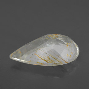 Rutile Topaz Gemstone in 14 x 9 mm (calibrated) Size for Sale, Rutile Topaz Stone in Golden Color