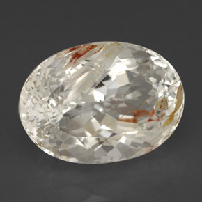 6.80 ct Yellow Rutile Topaz Gemstone, Rutile Topaz Gem in Oval Facet Shape for Sale.