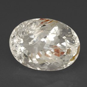 6.80 ct Yellow Rutile Topaz Stone, Natural Rutile Topaz in Oval Facet Shape for Sale