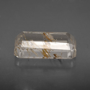 Rutile Topaz Gemstone in 14.3 x 8.5 mm Size for Sale, Rutile Topaz Stone in Golden Color