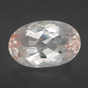 13.78 ct Yellow Rutile Topaz Gemstone, Rutile Topaz Gem in Oval Facet Shape for Sale.