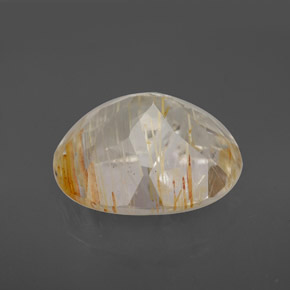 Rutile Topaz Gemstone in 13.2 x 11 mm Size for Sale, Rutile Topaz Stone in Golden Color