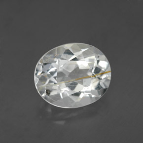 4.63 ct Yellow Rutile Topaz Stone, Natural Rutile Topaz in Oval Facet Shape for Sale