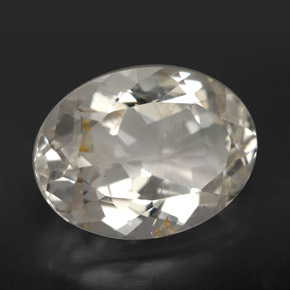 11.24 ct Gold Rutile Topaz Stone, Natural Rutile Topaz in Oval Facet Shape for Sale