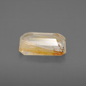 Rutile Topaz Gemstone in 10.2 x 6.5 mm Size for Sale, Rutile Topaz Stone in Golden Color