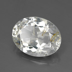 5.18 ct Yellow Rutile Topaz Stone, Natural Rutile Topaz in Oval Facet Shape for Sale