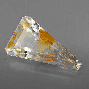 6.31 ct Yellow Rutile Topaz Stone, Natural Rutile Topaz in Fancy-Cut Shape for Sale