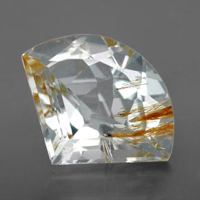 9.21 ct Yellow Rutile Topaz Gemstone, Rutile Topaz Gem in Fancy-Cut Shape for Sale.