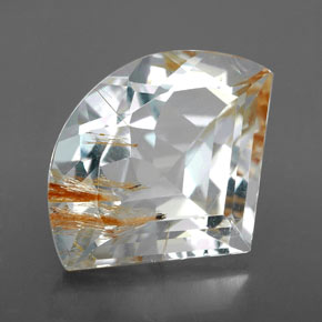 9.21 ct Yellow Rutile Topaz Stone, Natural Rutile Topaz in Fancy-Cut Shape for Sale