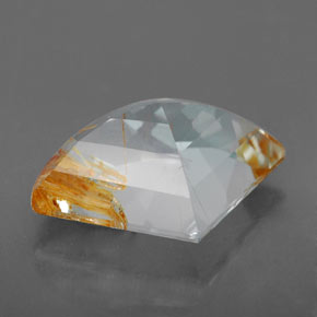 Rutile Topaz Gemstone in 16.4 x 12.8 mm Size for Sale, Rutile Topaz Stone in Golden Color