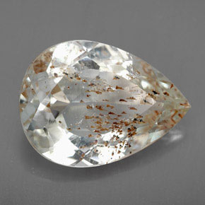 12.54 ct Yellow Rutile Topaz Stone, Natural Rutile Topaz in Pear Facet Shape for Sale